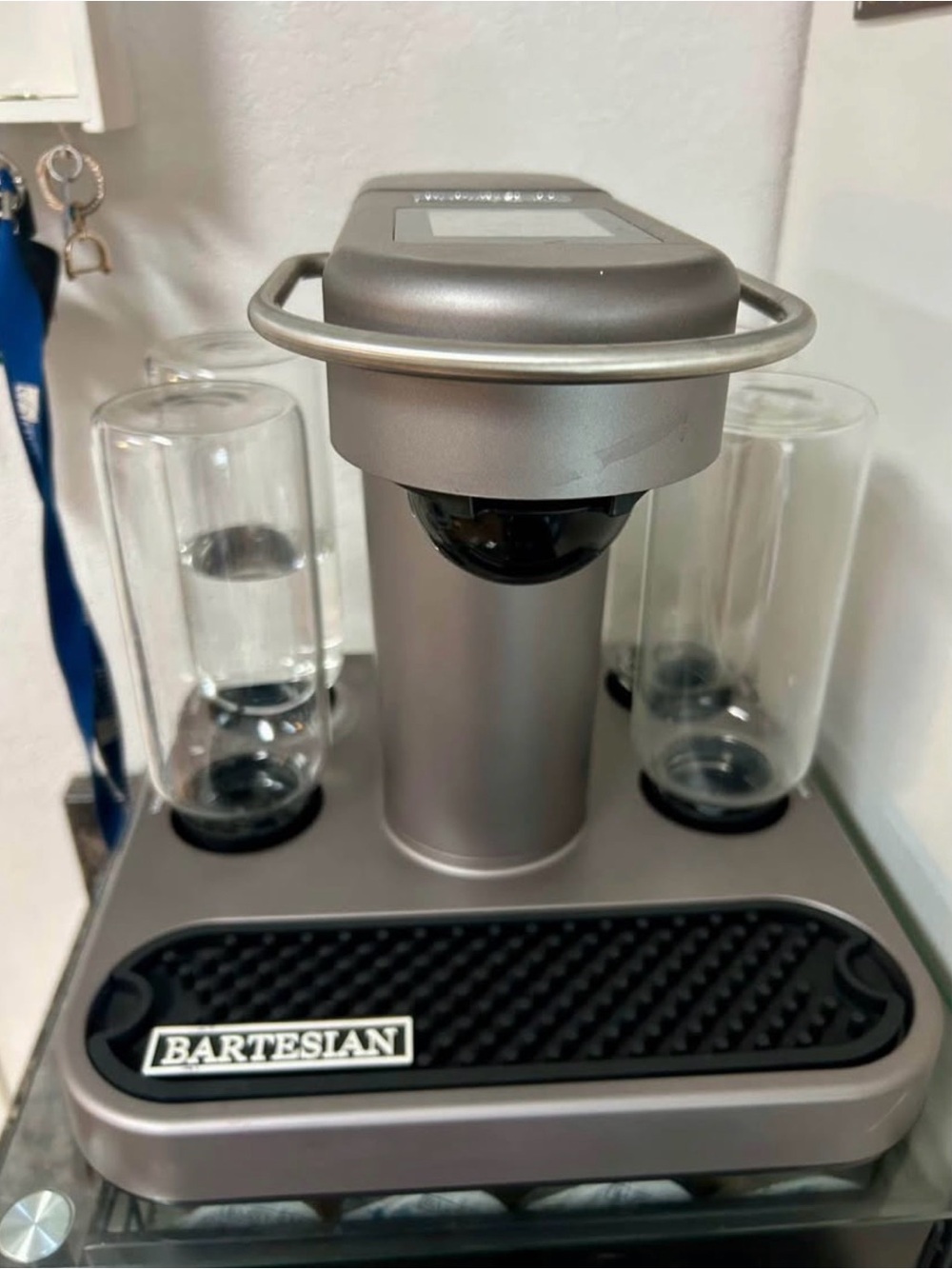Bartesian Silver Home Cocktail Machine - Sleek Silver Bar Mixer